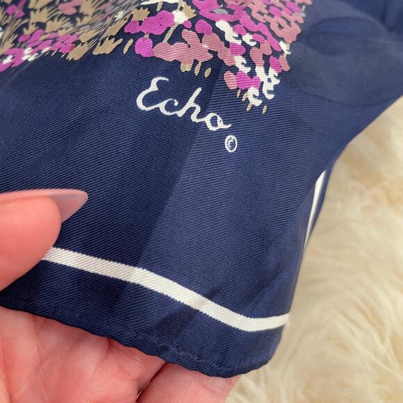 10-Piece Vintage Scarf Lot | Silk, Italy, Japan, Echo, Hand-Rolled, Rare Mix - Picture 12 of 16